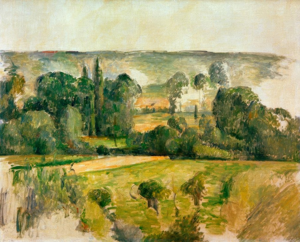 Landschaft und Hügel, nahe Médan von Paul Cézanne