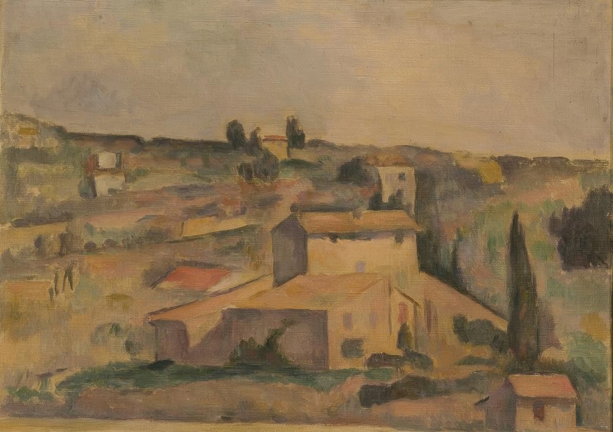 E. Fabbri (nach Cézanne), Landschaft bei Bellevue von Paul Cézanne