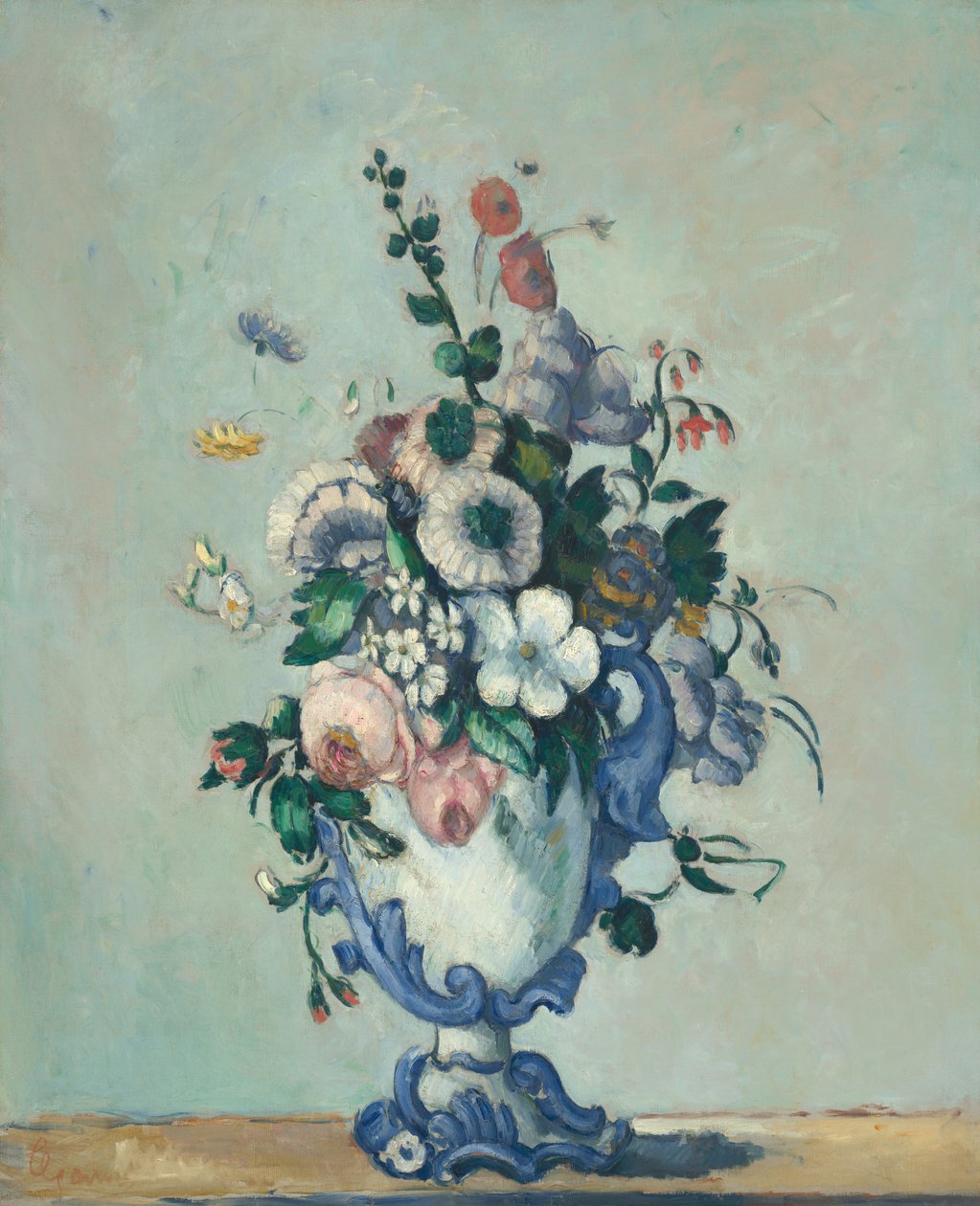 Blumen in einer Rokoko-Vase, ca. 1876 von Paul Cézanne