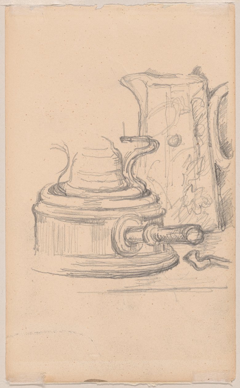 Milchkrug und Spirituskocher von Paul Cézanne