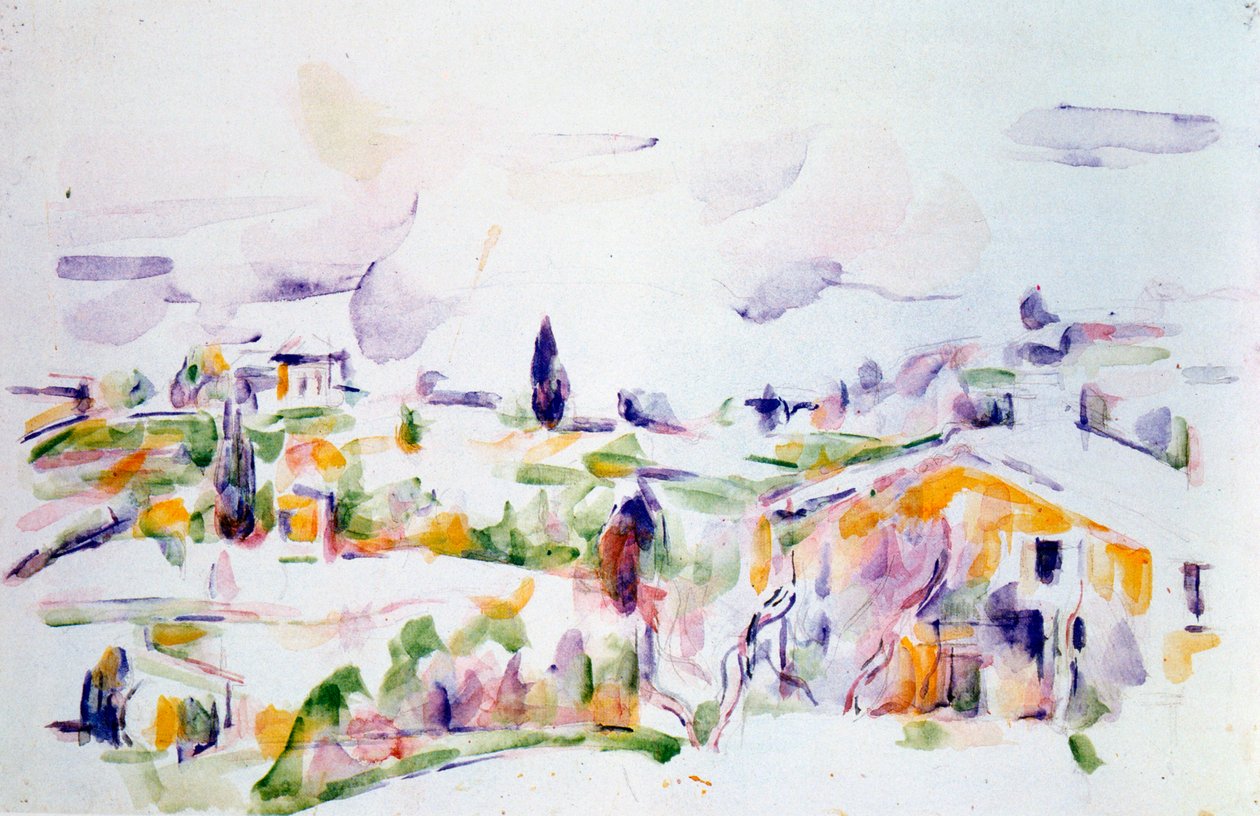 Durchfahrt durch die Provence, ca. 1900-1906 von Paul Cézanne