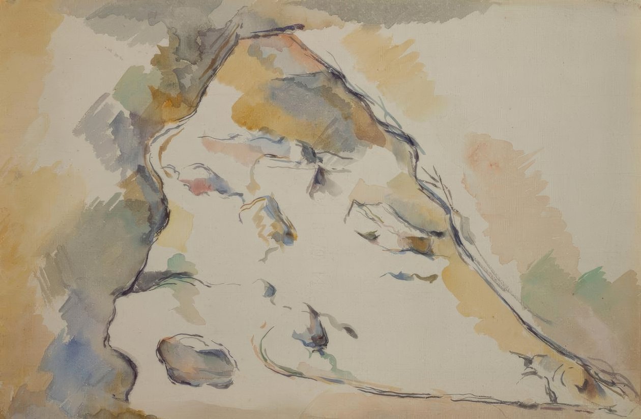 Felsen und Höhle von Paul Cézanne