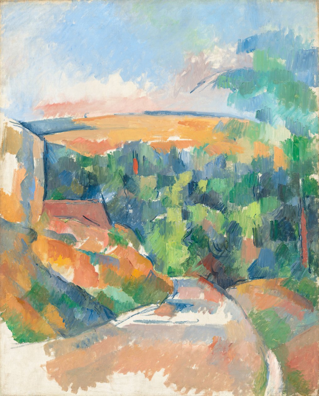 Die Biegung der Straße, 1900-1906 von Paul Cézanne