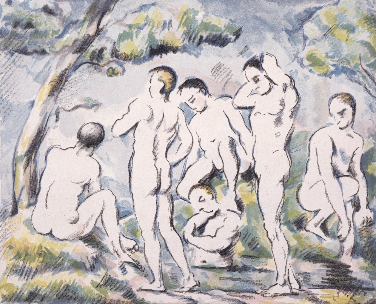 Die kleinen Badenden von Paul Cézanne, Auguste Clot