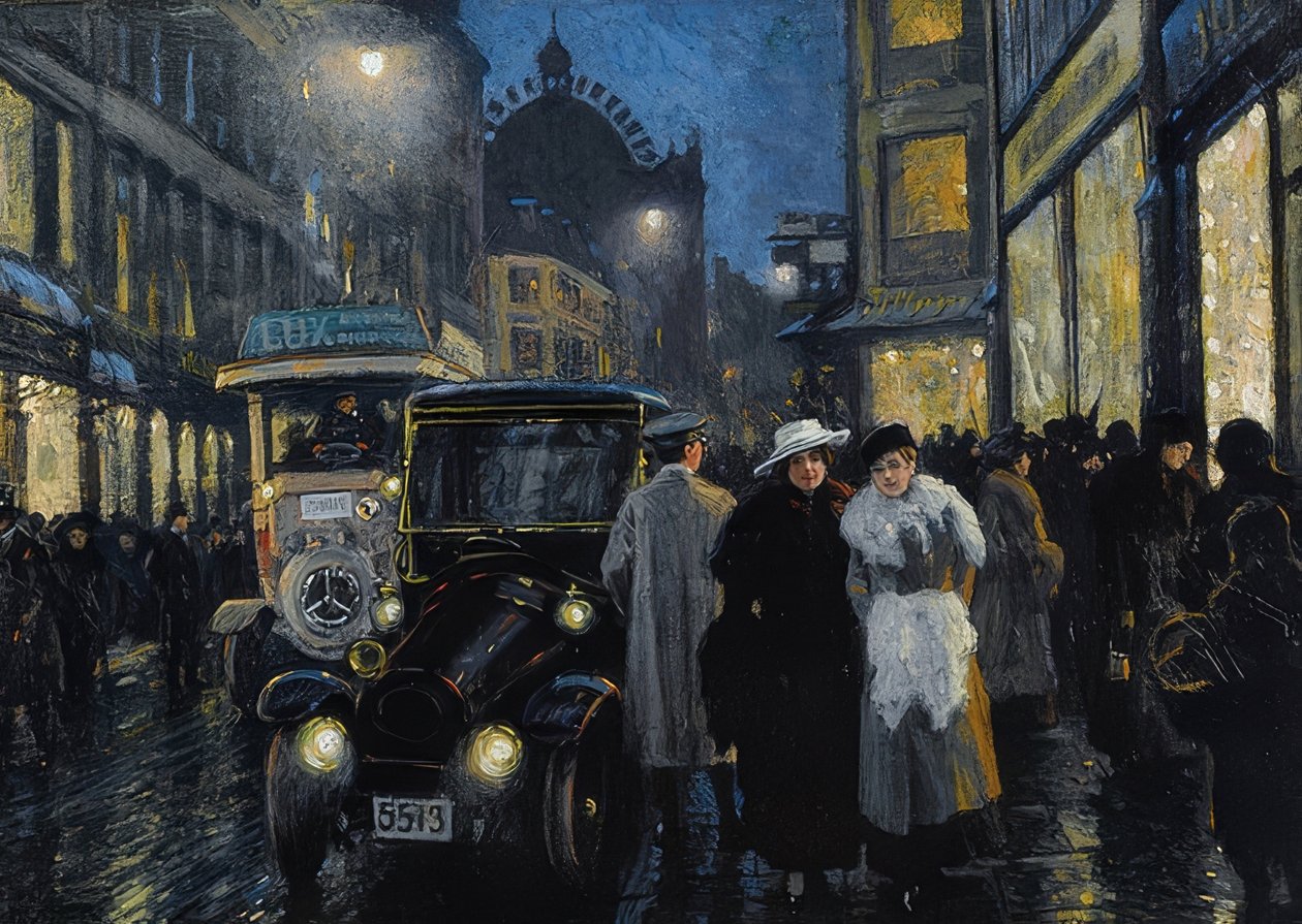 Ein Abendspaziergang auf dem Boulevard von Paul Fischer