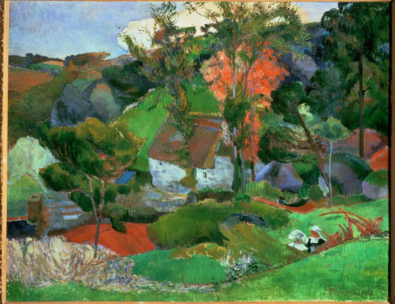Aven fließt durch Pont-Aven von Paul Gauguin