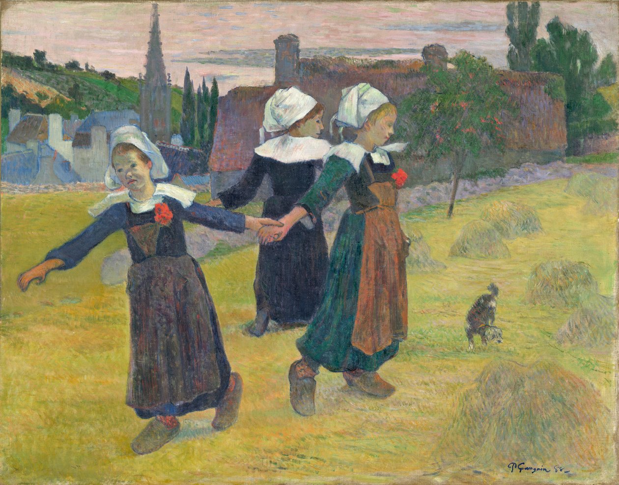 Bretonische Mädchen tanzen, Pont-Aven von Paul Gauguin