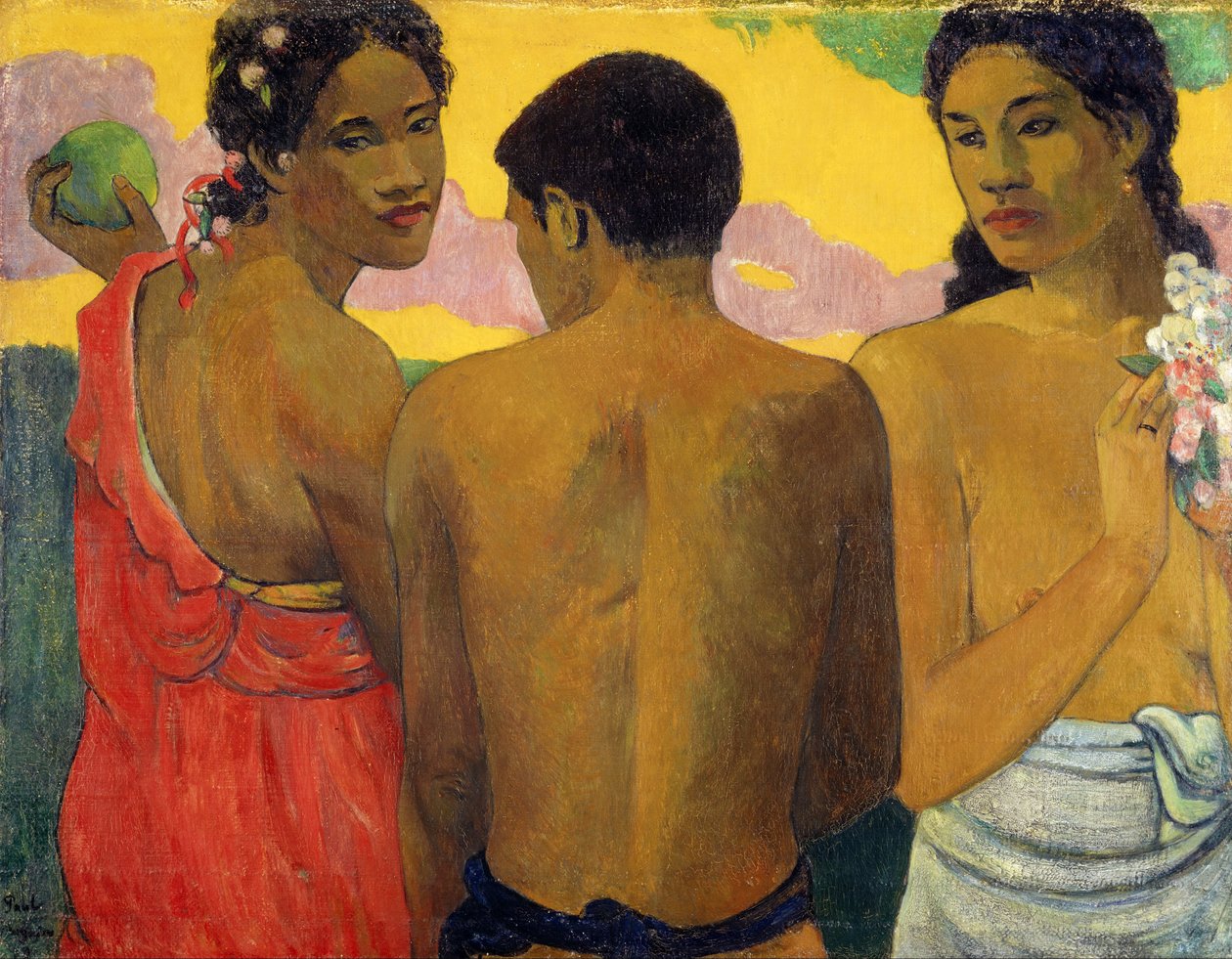Drei Tahitianer von Paul Gauguin