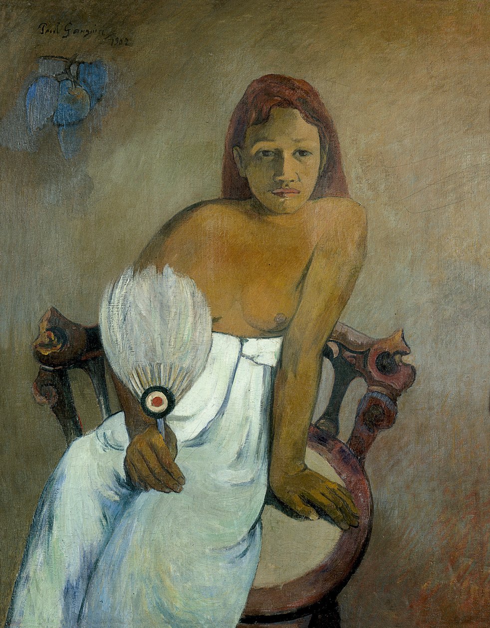 Junges Mädchen mit Fächer von Paul Gauguin