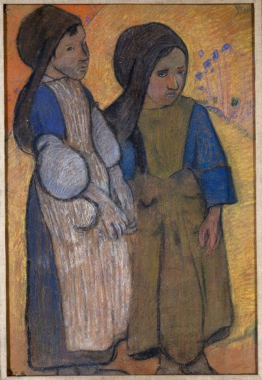 Petites bretonnes devant la mer II von Paul Gauguin