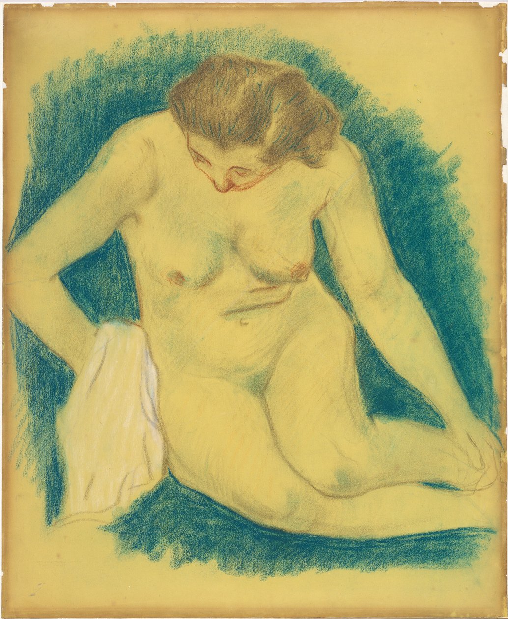 Sitzender Akt von oben gesehen von Paul Gauguin