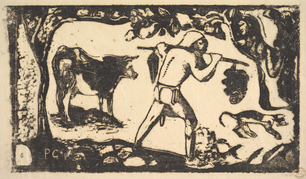 Tahitianerin trägt Bananen, 1898-99 von Paul Gauguin