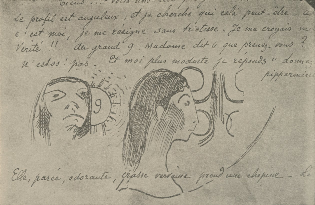 Das Profil ist eckig, 1936 von Paul Gauguin
