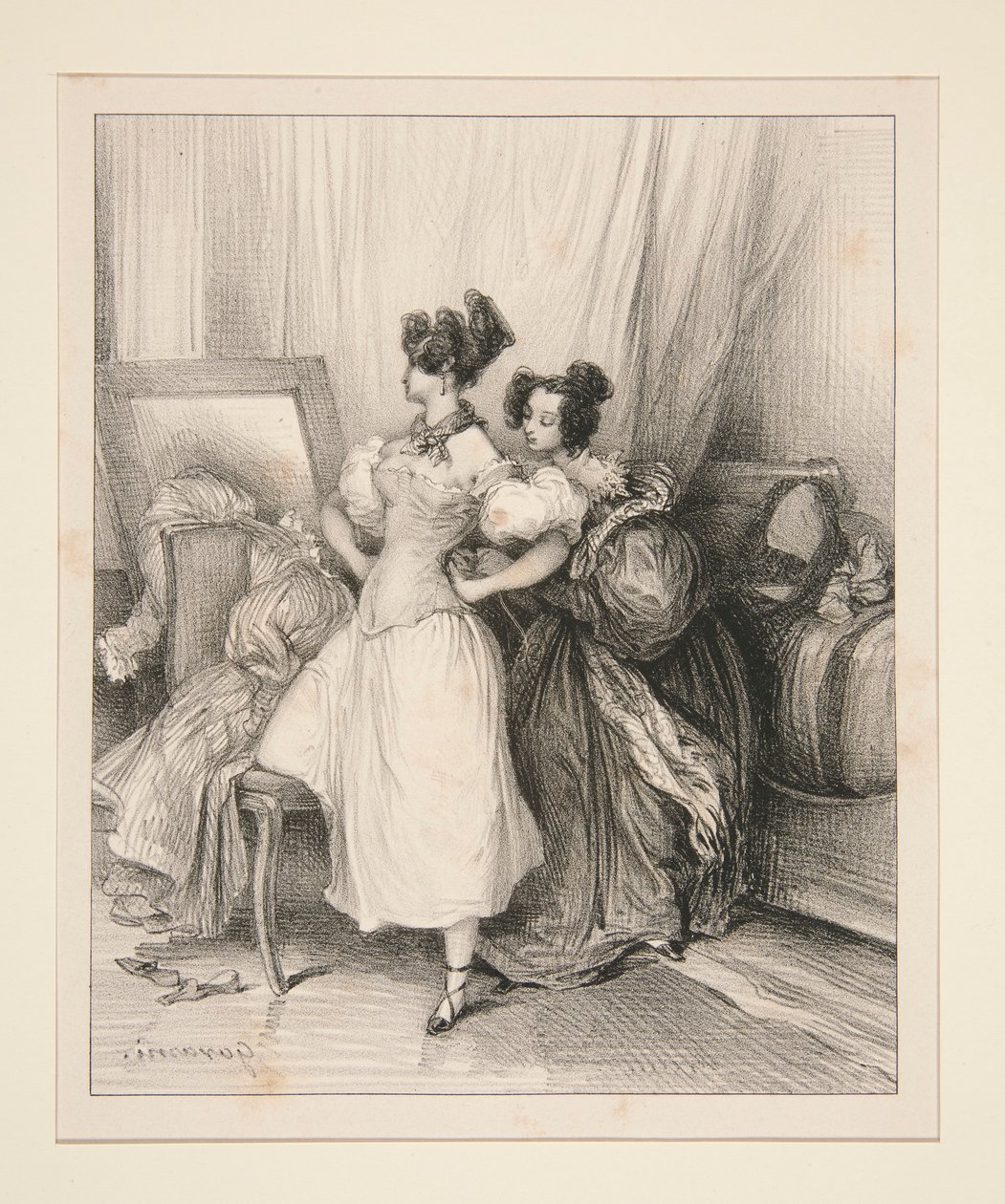 (LE CORSET.) von Paul Gavarni