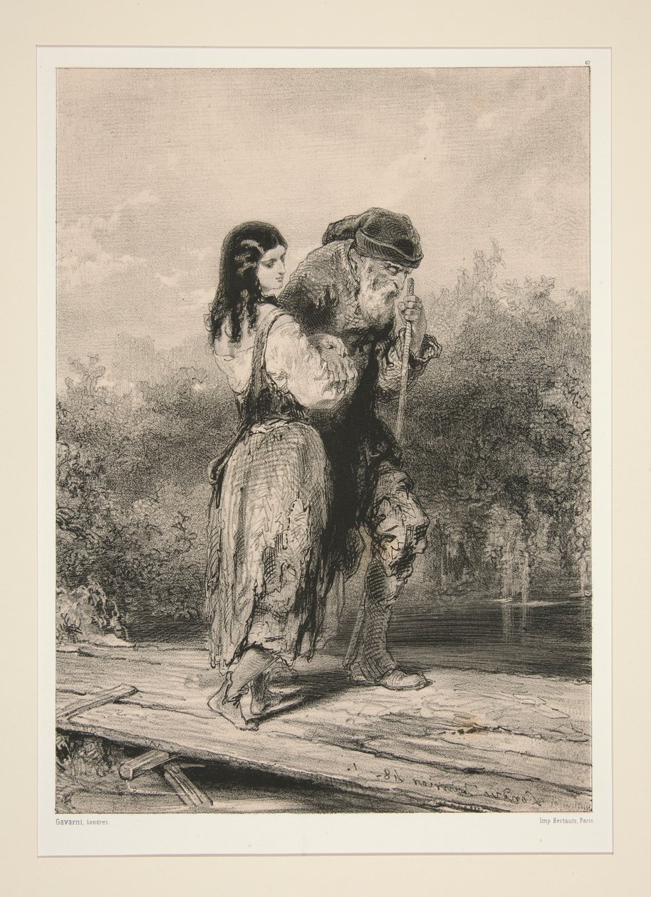 (PIETE FILIALE>) von Paul Gavarni