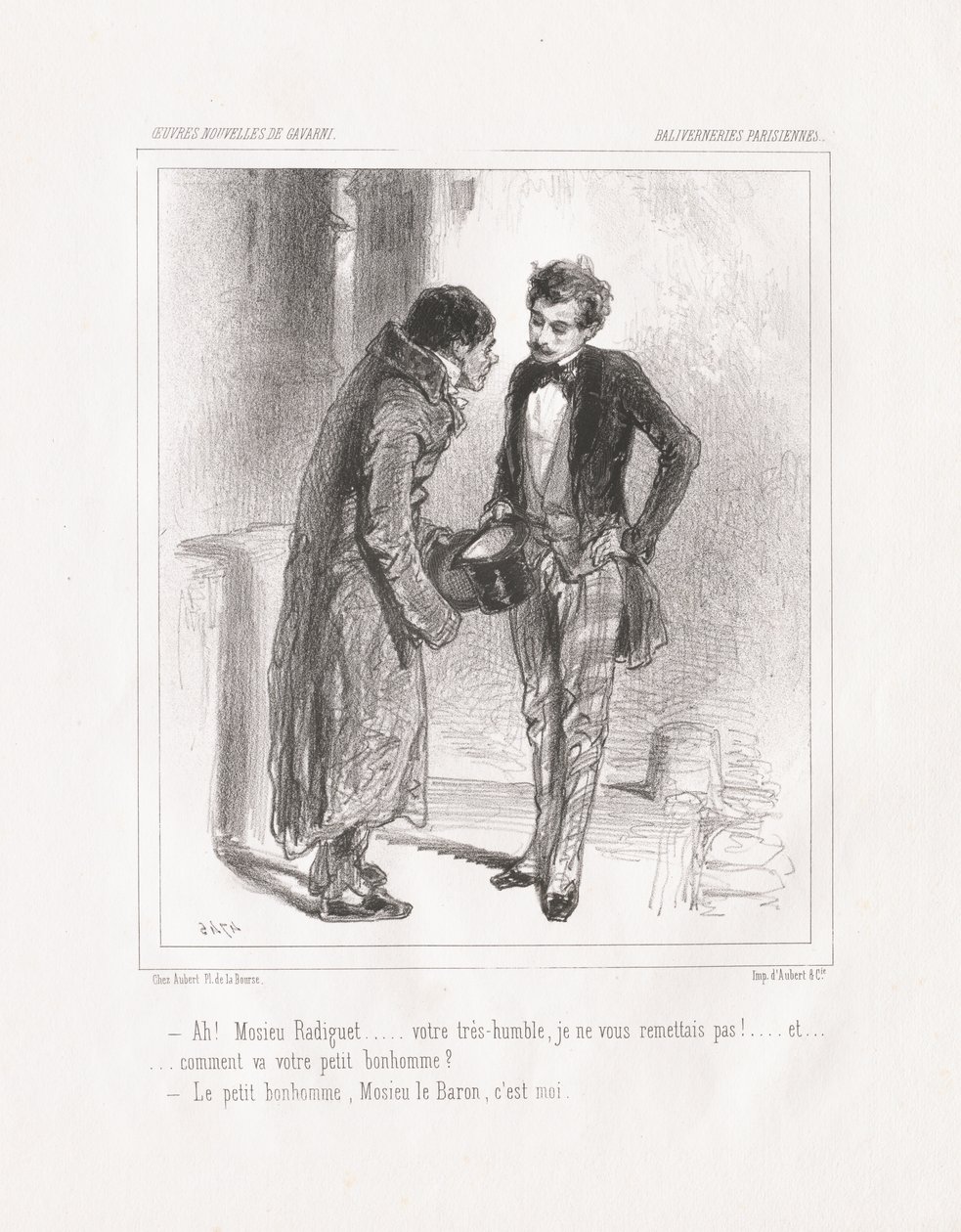 Pariser Albernheiten: Ah! Monsieur Radiguet von Paul Gavarni