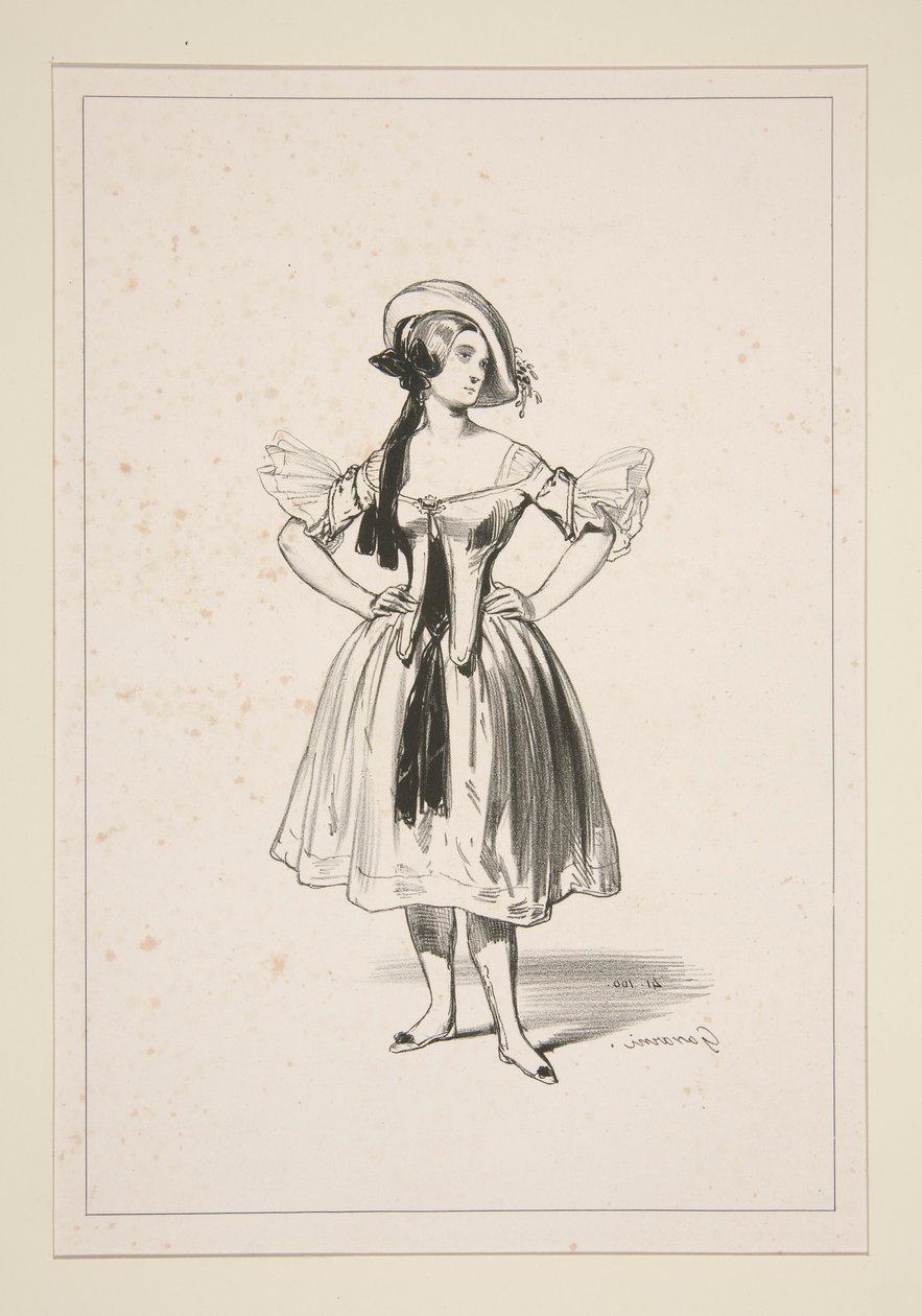 CHEVRIERE. Filzhut. von Paul Gavarni