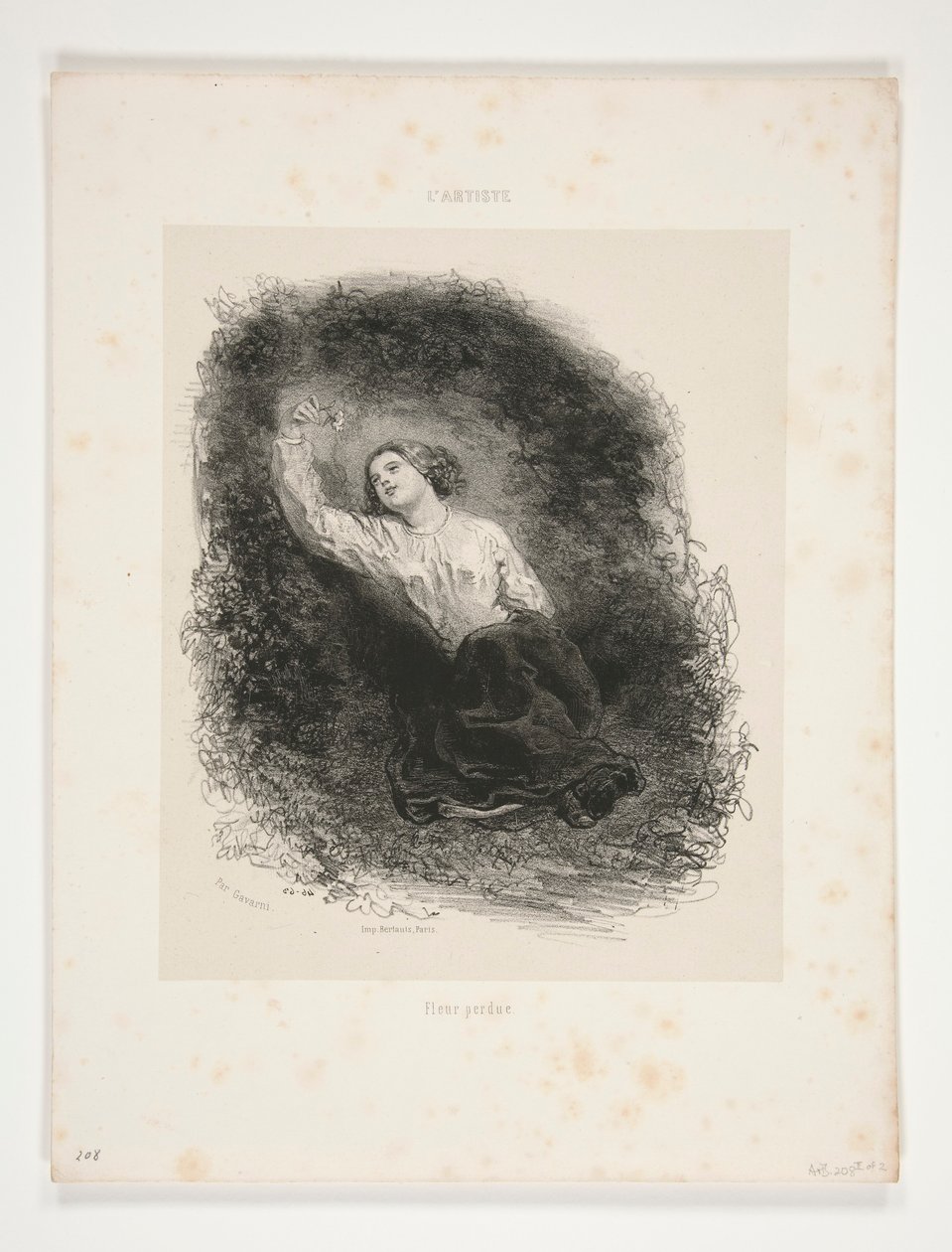 Verlorene Blume von Paul Gavarni