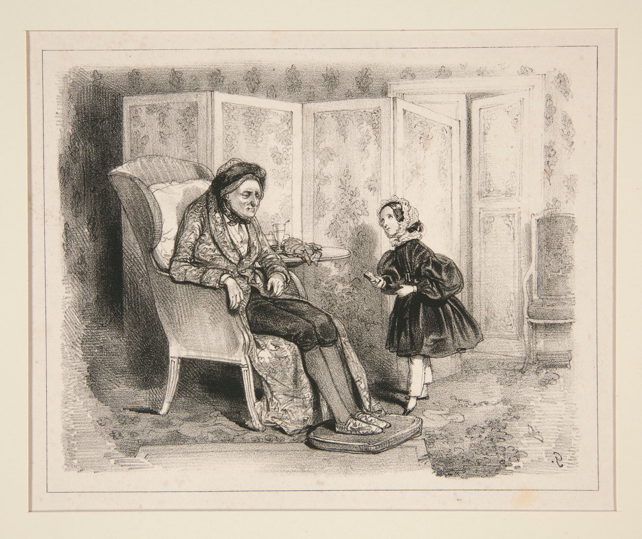 Großvater Vier von Paul Gavarni