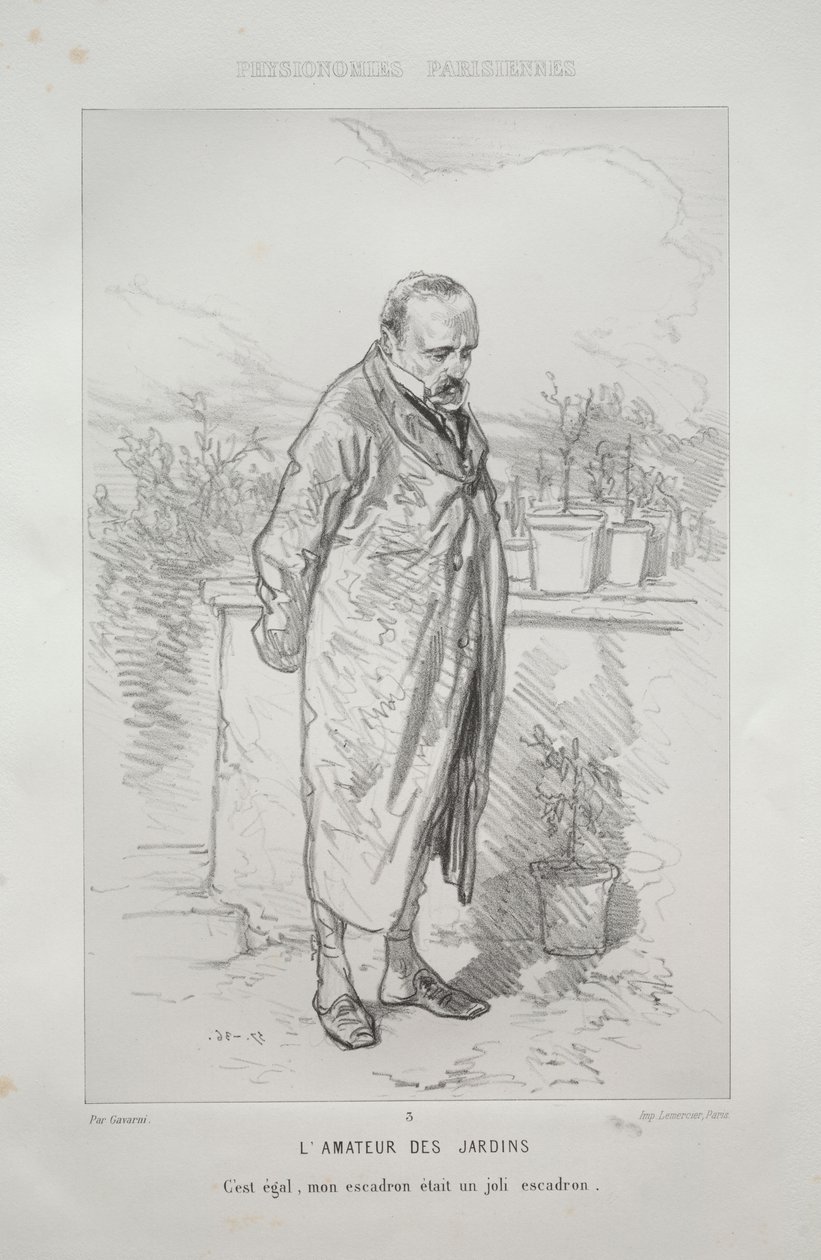 Der Gartenliebhaber von Paul Gavarni