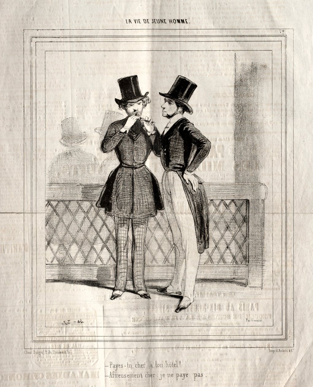 La Vie de Jeune Homme, 1842 von Paul Gavarni