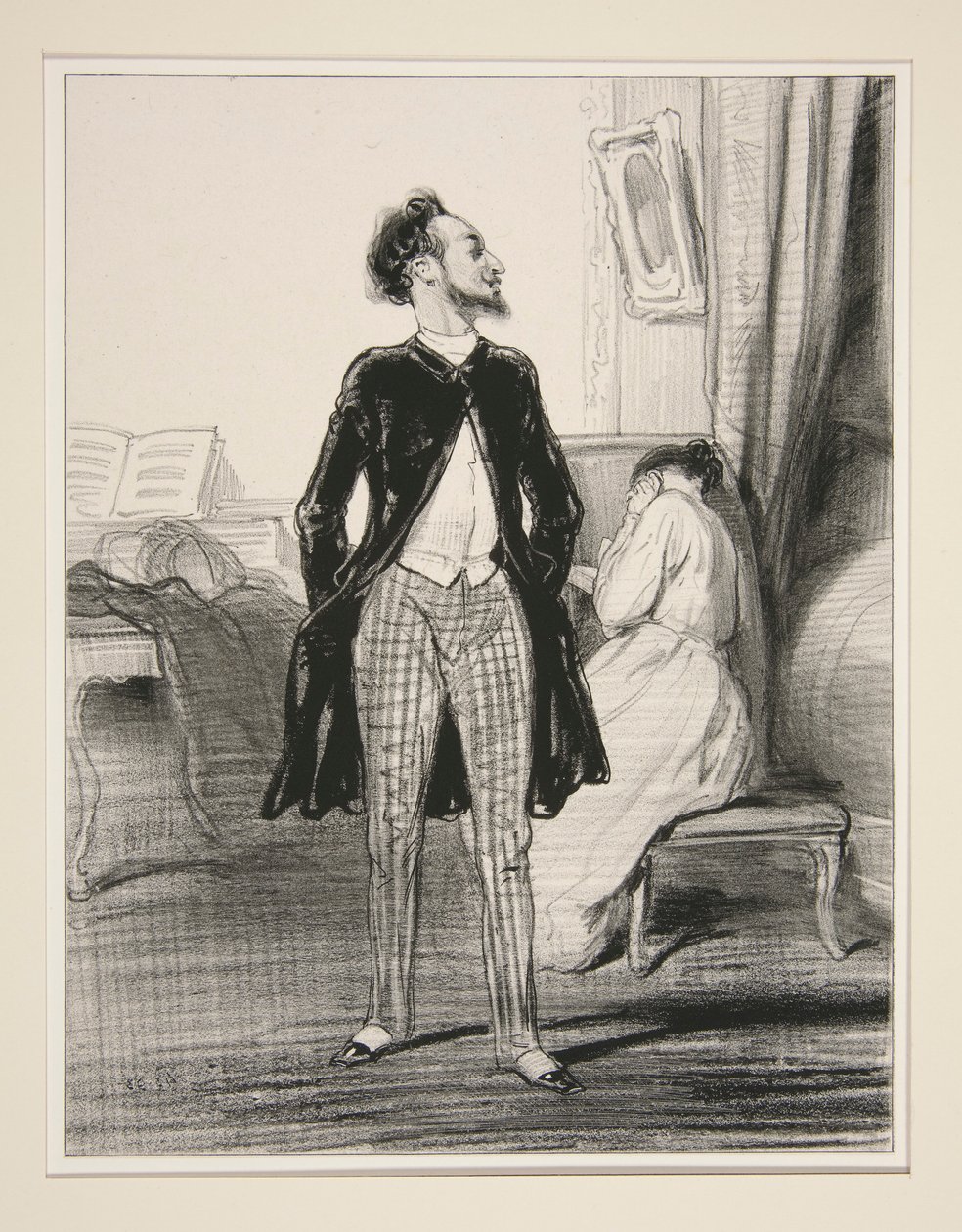 Der singende Ehemann von Paul Gavarni