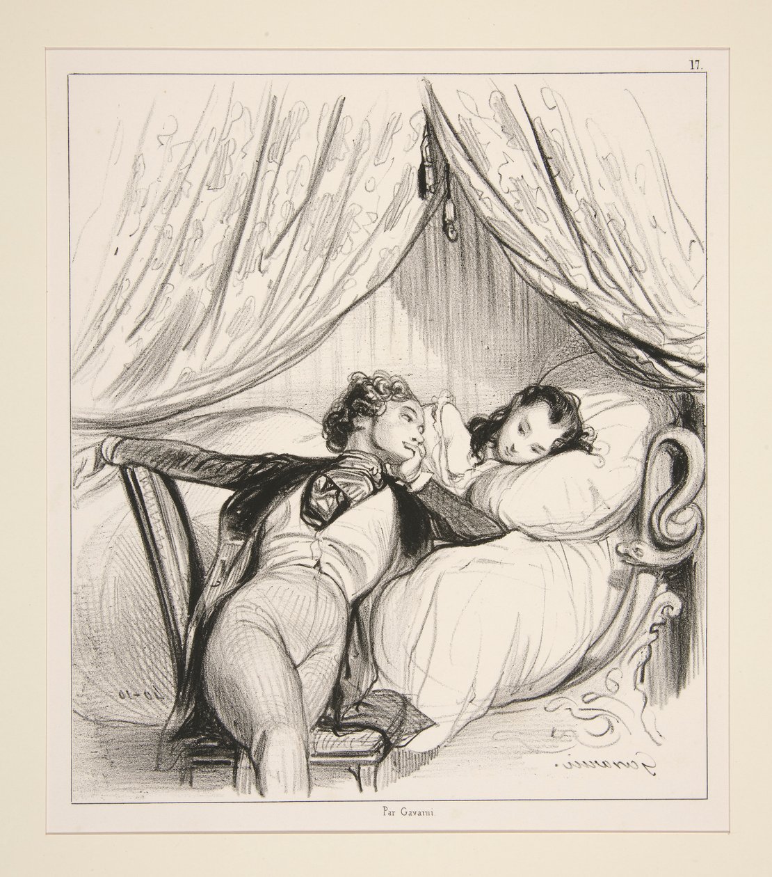 Das kleine Aufstehen von Paul Gavarni