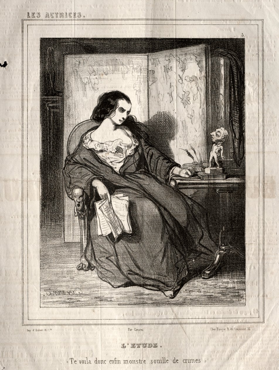 Die Schauspielerinnen: Die Studie, 1843 von Paul Gavarni
