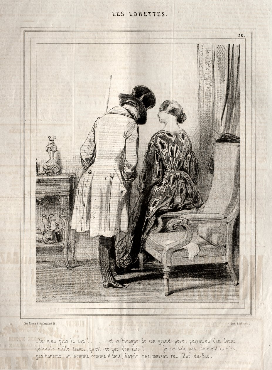 Les Lorettes von Paul Gavarni