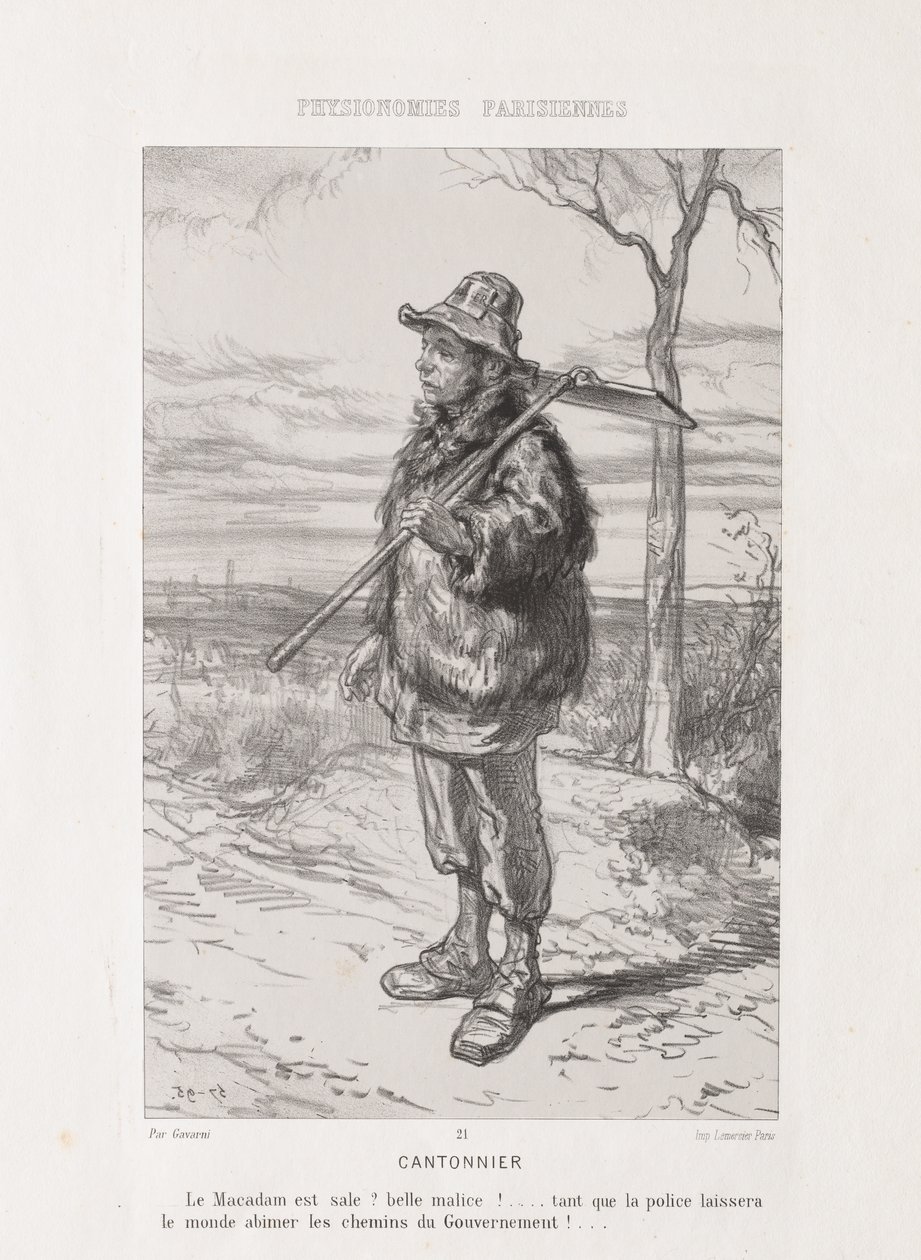 Pariser Physiognomie: Straßenkehrer von Paul Gavarni