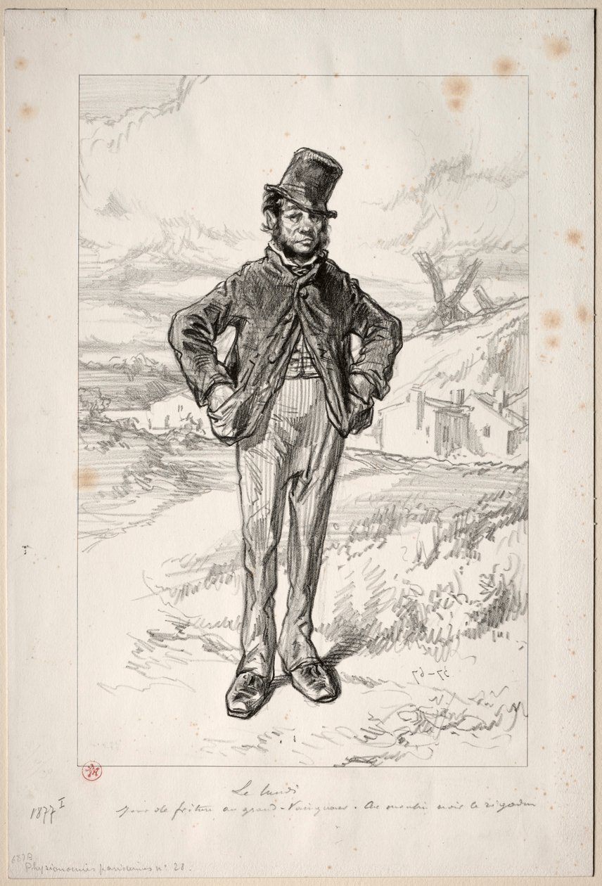 Physionomien Parisiennes: Le Lundi, 1857-58 von Paul Gavarni