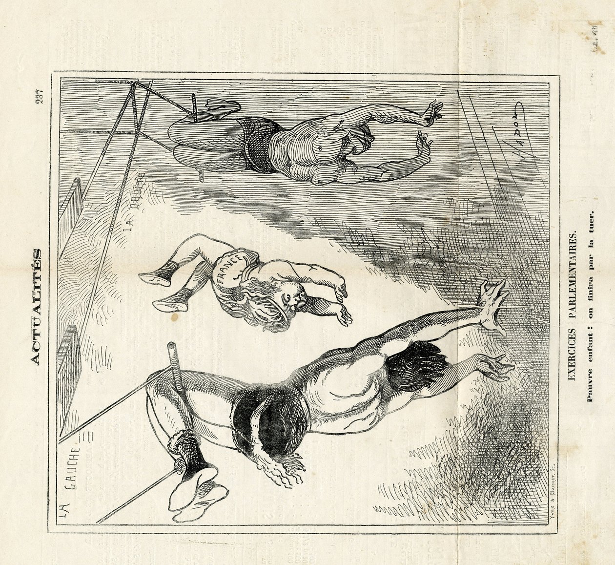 Illustration von Hadol (1835-1875) in Le Charivari von Paul Hadol