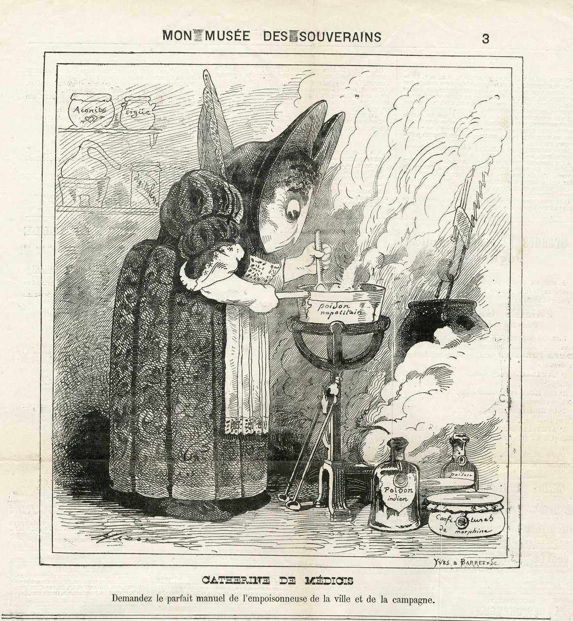 Illustration von Hadol (1835-1875) in The Charivari von Paul Hadol