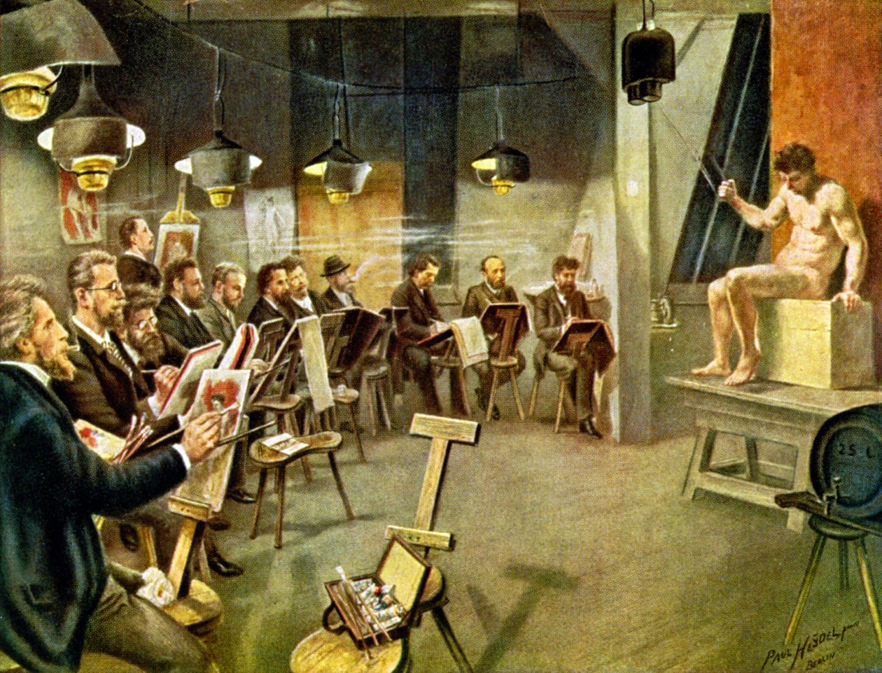 Kunststudenten, ca. 1930 (Illustration) von Paul Heydel