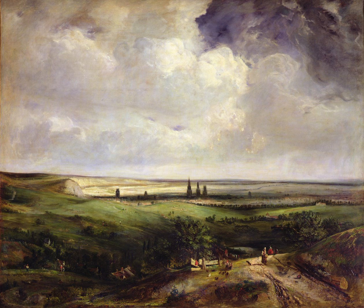 Ansicht von Rouen, 1831 von Paul Huet