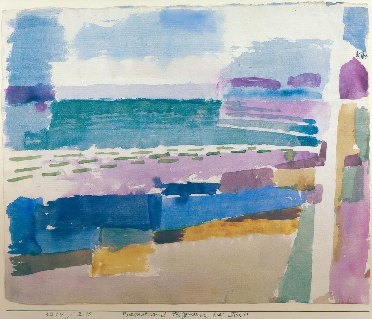 Badestrand St. Germain bei Tunis von Paul Klee