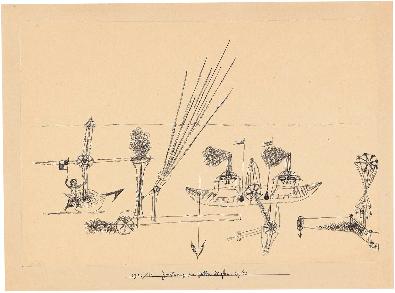 Zeichnung für gelben Hafen, 1921-1926 von Paul Klee