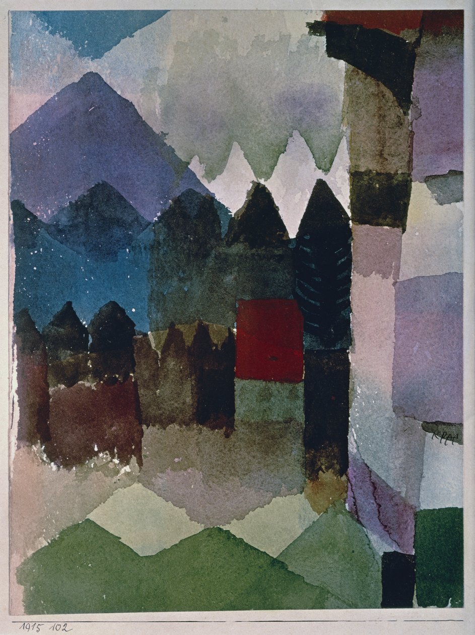 Föhnwind in Franz Marcs Garten von Paul Klee