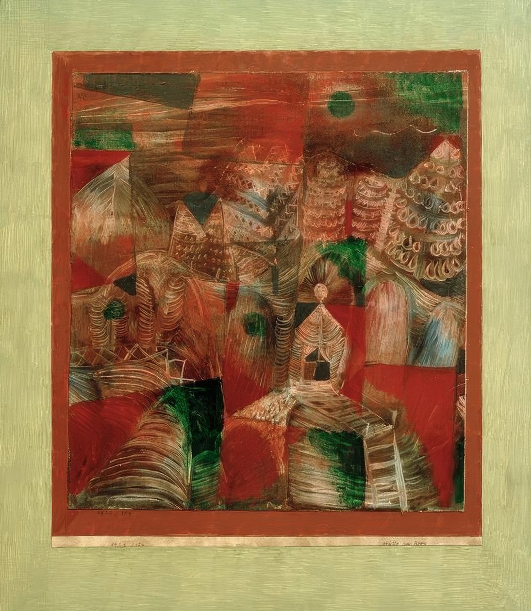 Hütte am Berg von Paul Klee