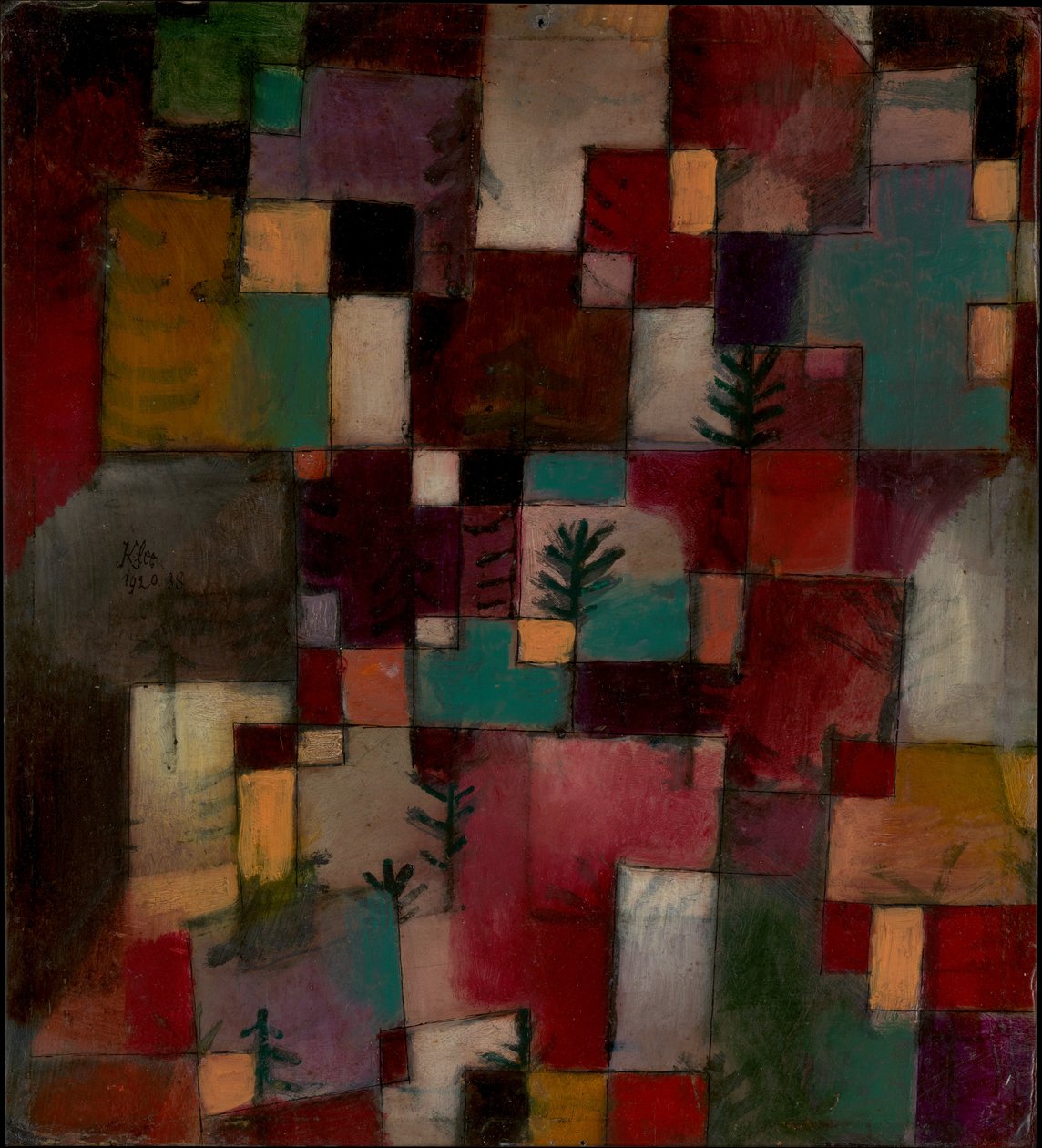 Rotgrüne und Violett-Gelbe Rhythmen von Paul Klee