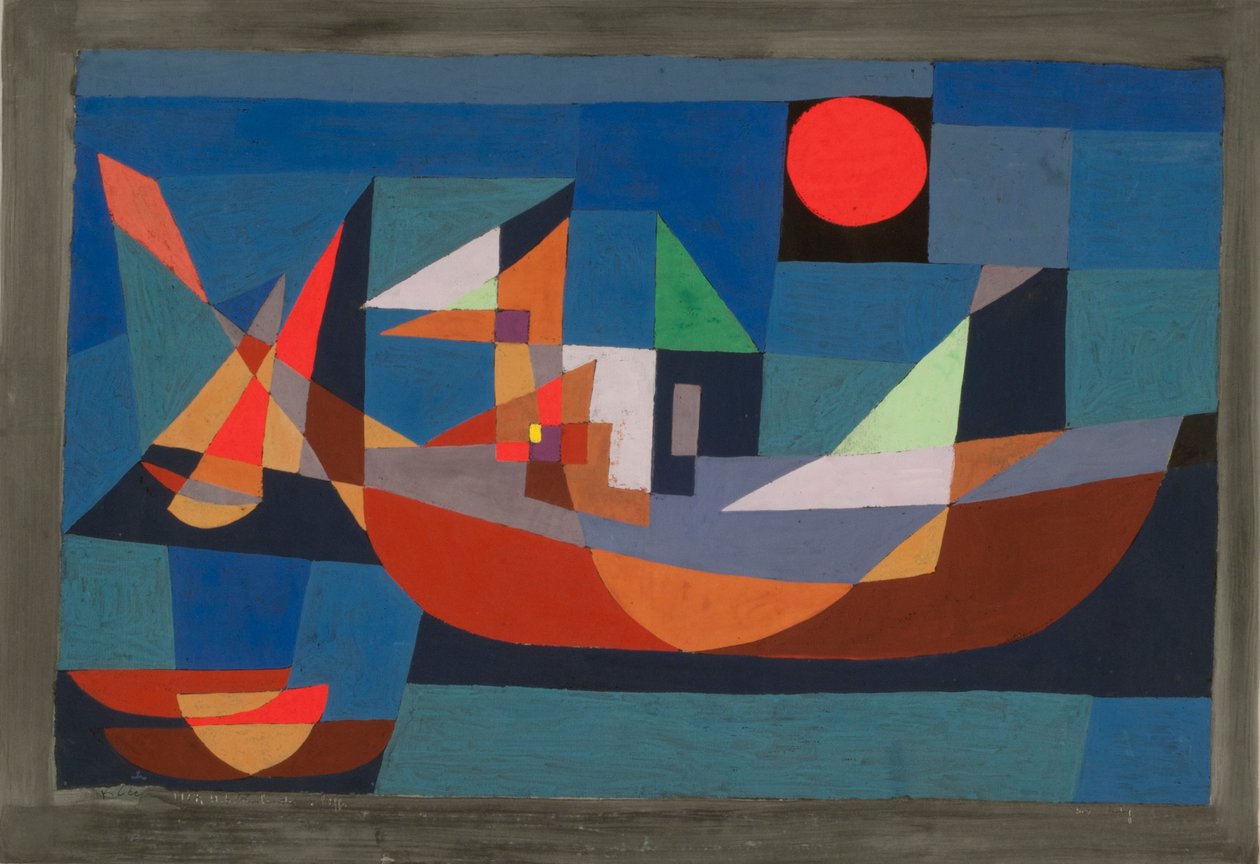 Schiffe in Ruhe, 1927 von Paul Klee