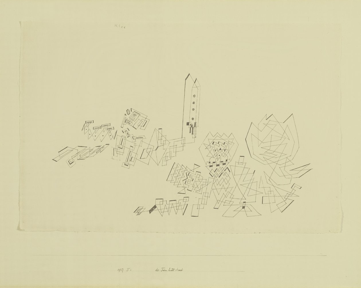 Der Turm widersteht dem Angriff von Paul Klee