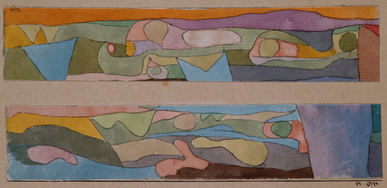Zwei Kleine Aquarelle von Paul Klee