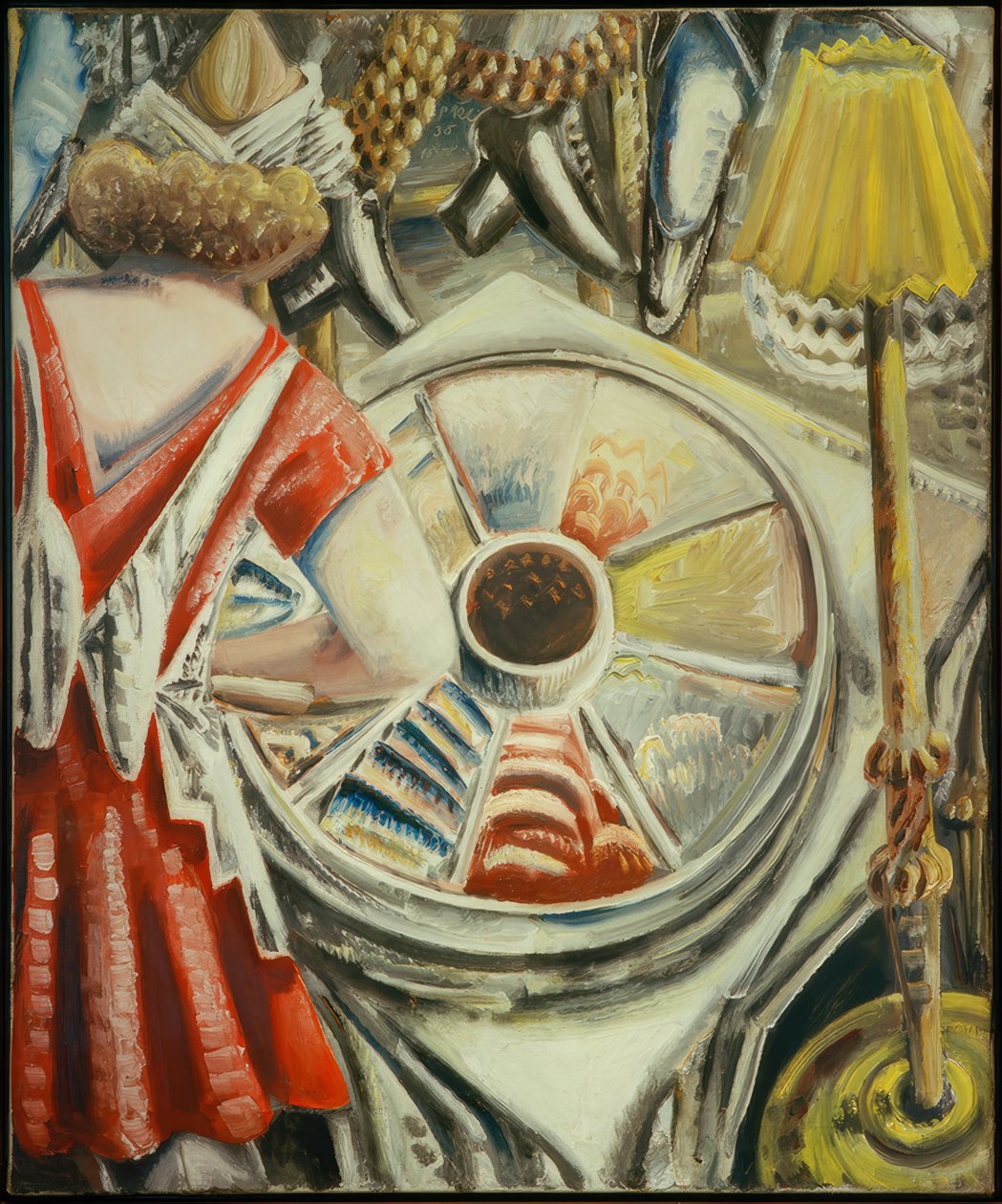 Serviererin am Buffet von Paul Kleinschmidt