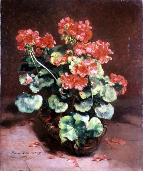 Blumen in einem Korb von Paul Lecuit Monroy