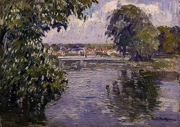 Dorf an der Seine von Paul Mathieu
