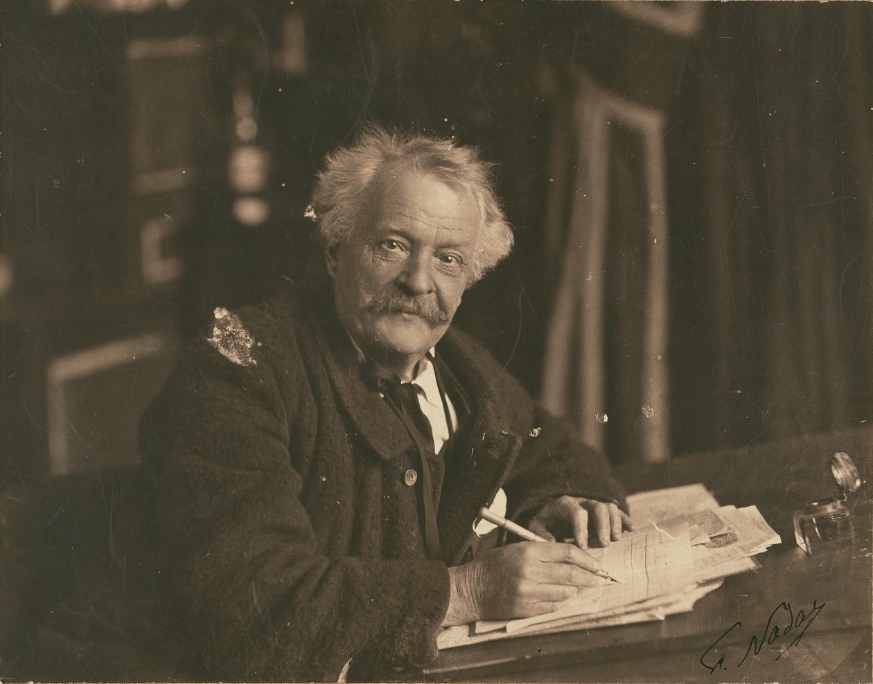 Félix Nadar am Schreibtisch von Paul Nadar