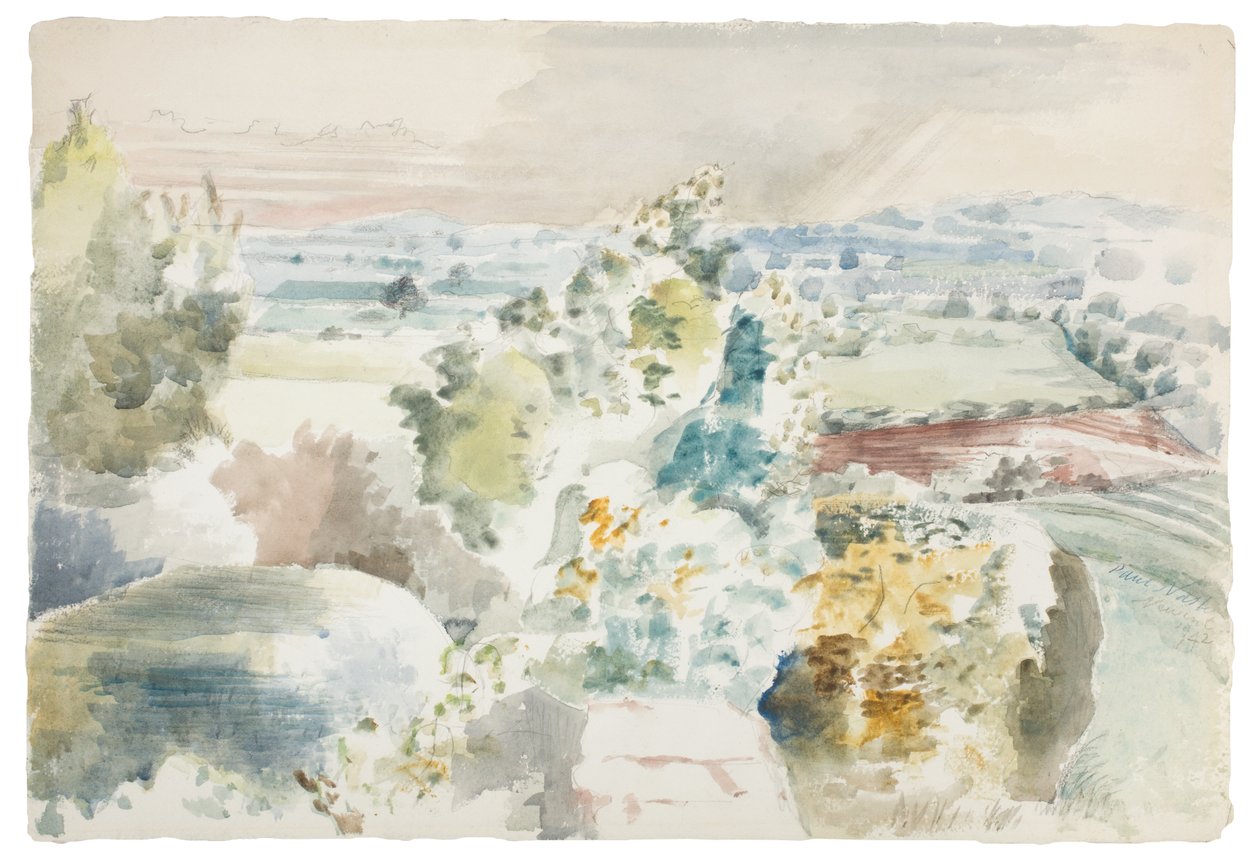 Landschaft Richtung Bredon von Paul Nash