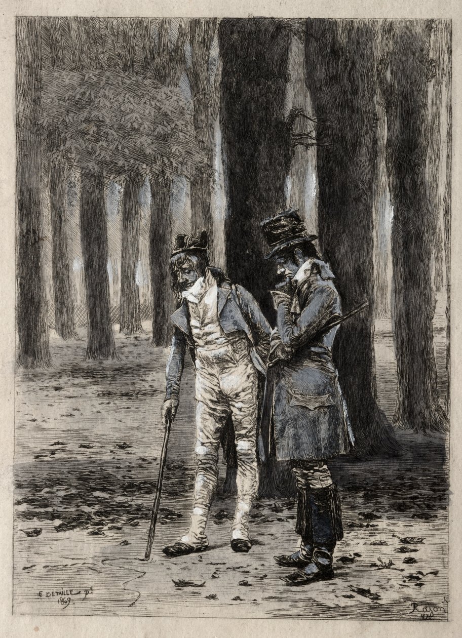 Studie von zwei Figuren von Paul Rajon