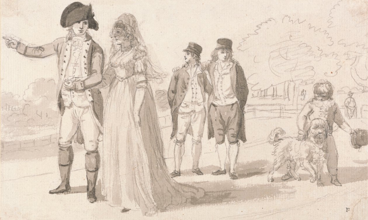 Eine Familie im Hyde Park von Paul Sandby